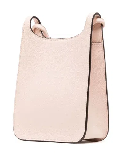 Mcm Pastel Pink Leather Mini Himmel Hobo Crossbody Bag In Neutral