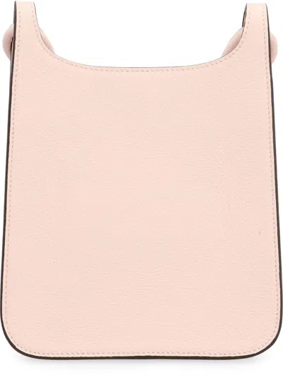 Mcm Pastel Pink Leather Mini Himmel Hobo Crossbody Bag In Neutral