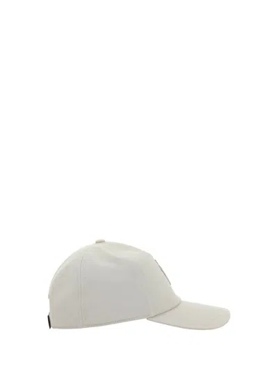 Moncler Embossed Design Cotton Baseball Cap In Neutral