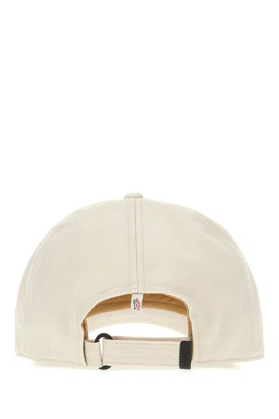 Moncler Embossed Design Cotton Baseball Cap In Neutral