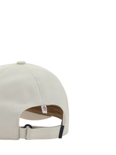 Moncler Embossed Design Cotton Baseball Cap In Neutral