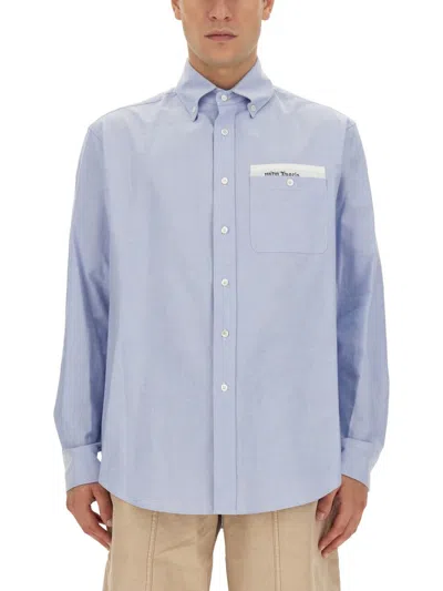Palm Angels Button-down Collar Cotton Shirt