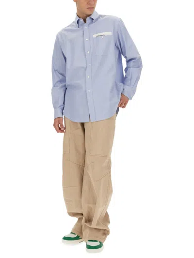 Palm Angels Button-down Collar Cotton Shirt