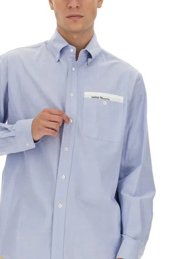 Palm Angels Button-down Collar Cotton Shirt