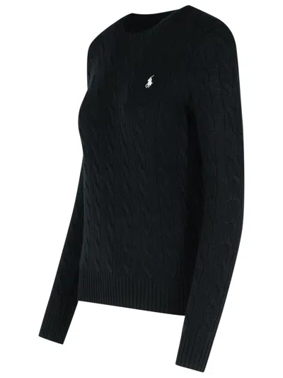Polo Ralph Lauren Long Sleeve Stretch Woven Julianna Pullover In Black