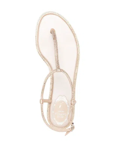 René Caovilla Sandals In Neutral
