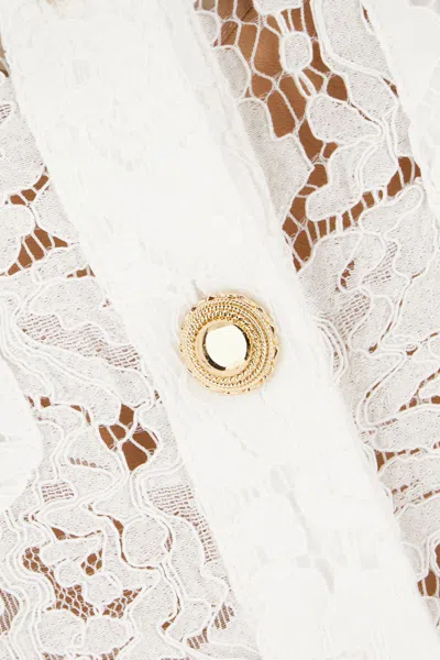 Self-portrait Floral Lace Mini Shirtdress
