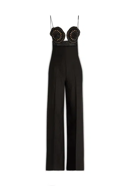 Stella Mccartney Broderie Anglais Flared-leg Jumpsuit