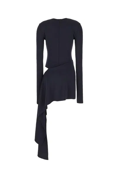 Attico Mini Dress With Thermostrass Studs And Asymmetric Hem