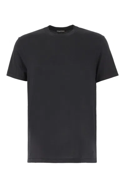 Tom Ford Cotton Crew-neck T-shirt In Black