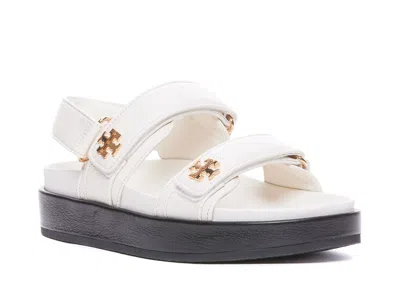 Tory Burch Sporty Leather Sandal In White