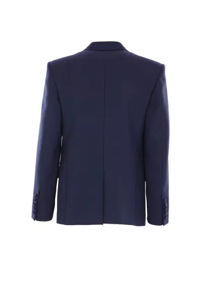 Valentino Wool Gabardine Jacket In Blue