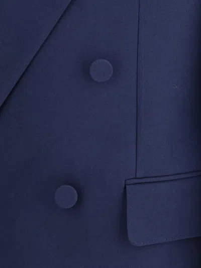 Valentino Wool Gabardine Jacket In Blue