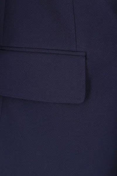 Valentino Wool Gabardine Jacket In Blue