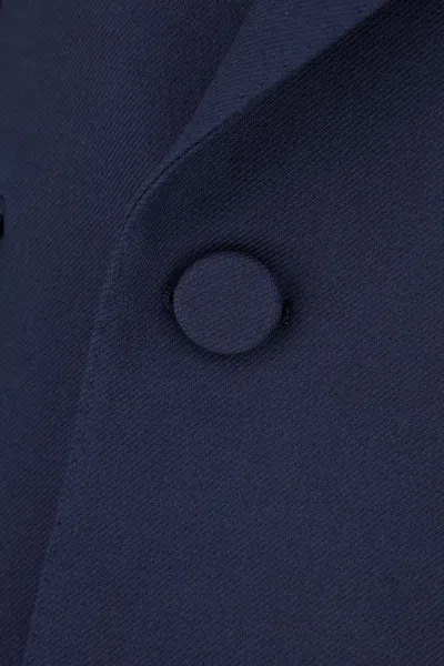 Valentino Wool Gabardine Jacket In Blue