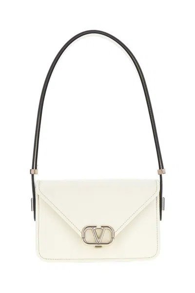 Valentino Letter Shoulder Bag In White