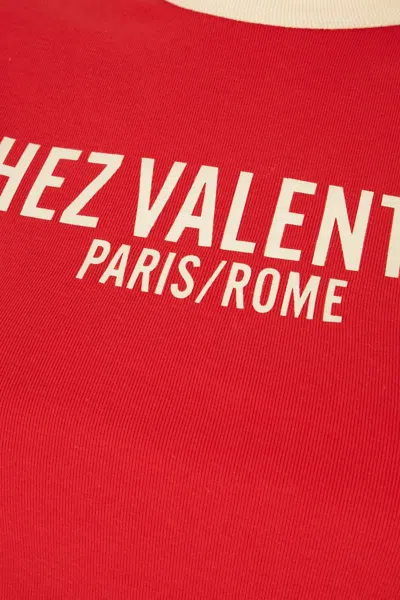 Valentino Crew Neck Cotton Jersey T-shirt With Contrasting Trims