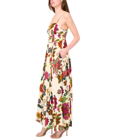 Msk Women's Sleeveless Square-neck Maxi Dress