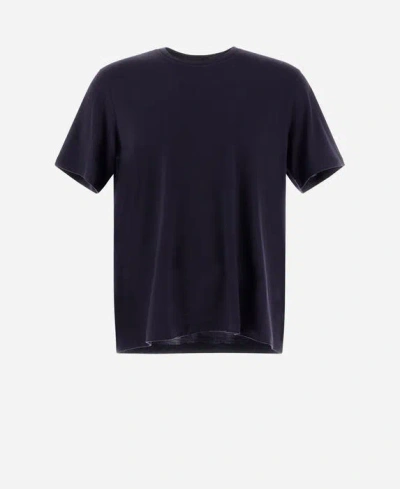 Herno Resort T-shirt In Soft Wool Jersey In Blue