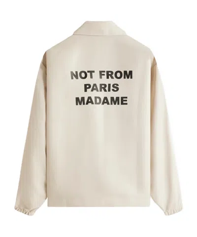 Drôle De Monsieur La Veste Slogan Overshirt In White