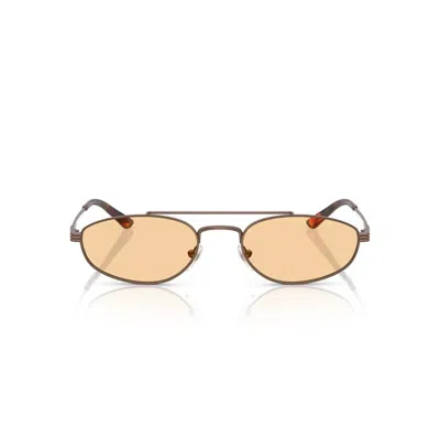 Emporio Armani Matte Bronze Orange Metal Sunglasses