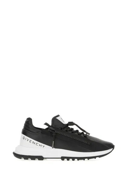 Givenchy Spectre Runner Leather Sneakers With 4g Side Zip Detail In Black