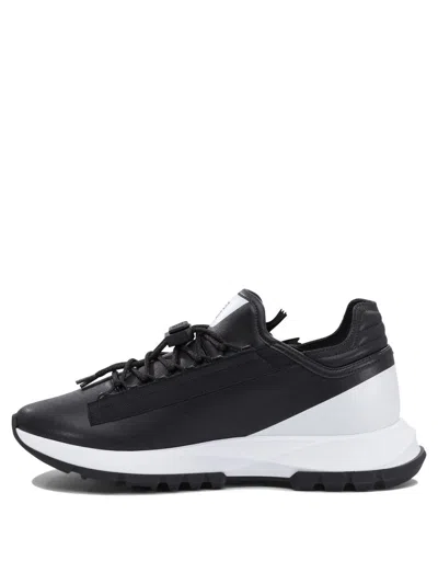 Givenchy Spectre Runner Leather Sneakers With 4g Side Zip Detail In Black