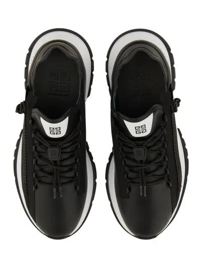 Givenchy Spectre Runner Leather Sneakers With 4g Side Zip Detail In Black