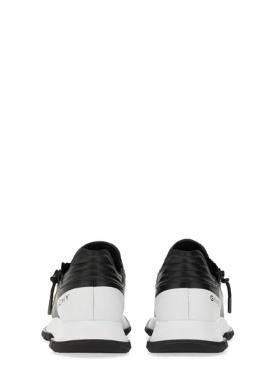 Givenchy Spectre Runner Leather Sneakers With 4g Side Zip Detail In Black