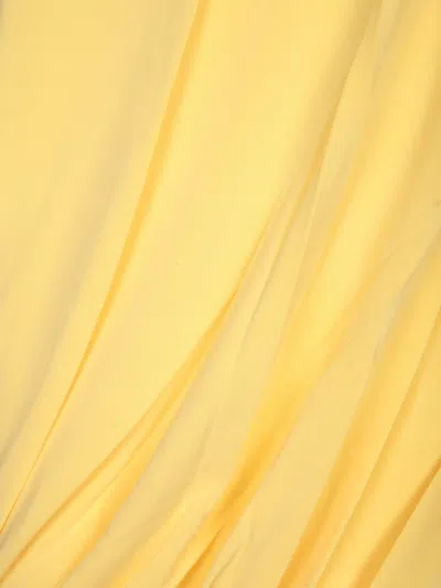 Jacquemus Women La Robe Peplum Courte Draped Dress In Yellow