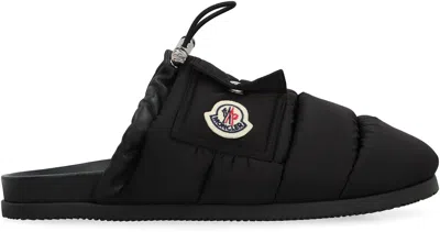 Moncler Mon Pocket Slippers In Black