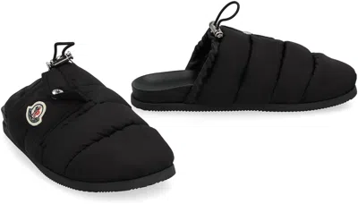 Moncler Mon Pocket Slippers In Black