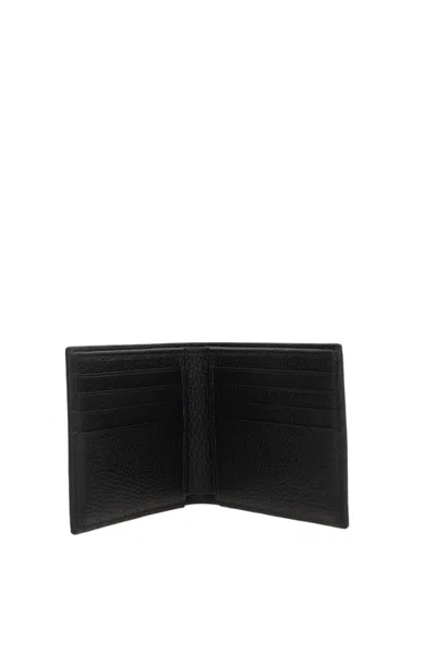 Valentino Leather Bifold Wallet In Animal Print