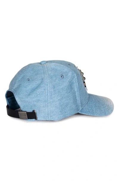 Kurt Geiger Evil Eye Denim Baseball Cap