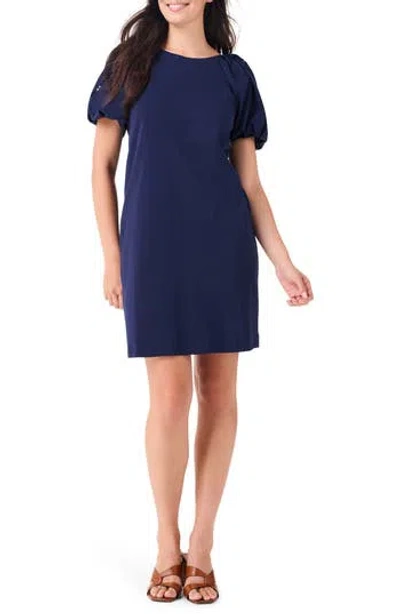 Nic + Zoe Statement Sleeve T-shirt Dress In Dark Indigo