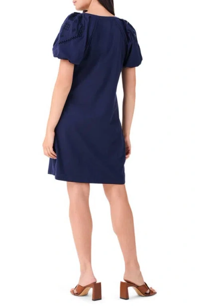 Nic + Zoe Statement Sleeve T-shirt Dress In Dark Indigo
