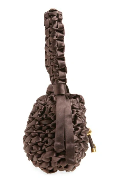 Jimmy Choo Small Cinch Satin Bucket Bag