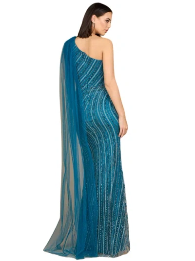 Lara New York One Shoulder Fitted Gown