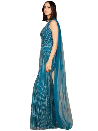 Lara New York One Shoulder Fitted Gown