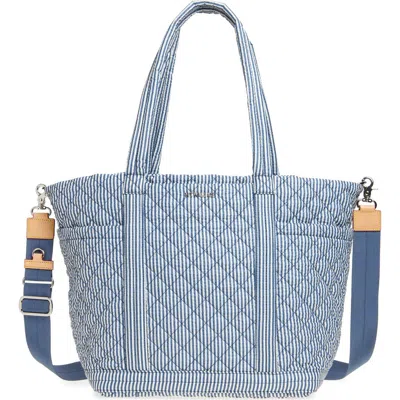 Mz Wallace Large Empire Quilted Seersucker Tote