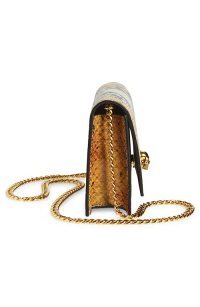 Alexander Mcqueen Mcqueen Small Skull Python Print Leather Shoulder Bag