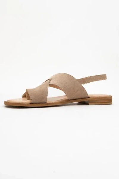 Forever & Always Shoes Louna Leather Thong Sandals In Brown