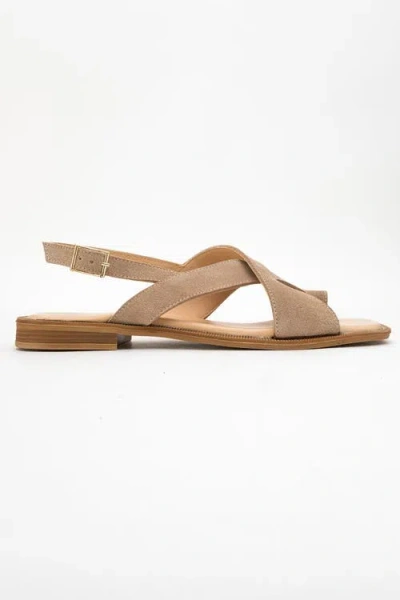 Forever & Always Shoes Louna Leather Thong Sandals In Brown
