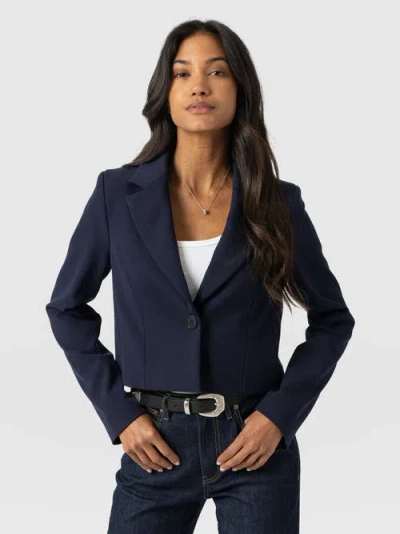 Saint + Sofia Astrid Cropped Blazer