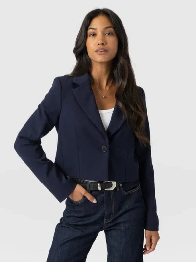 Saint + Sofia Astrid Cropped Blazer