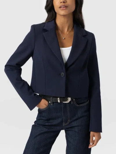 Saint + Sofia Astrid Cropped Blazer