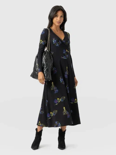 Saint And Sofia Saint + Sofia Maggie Wrap Midi Dress