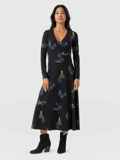 Saint And Sofia Saint + Sofia Maggie Wrap Midi Dress