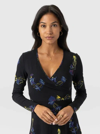 Saint And Sofia Saint + Sofia Maggie Wrap Midi Dress