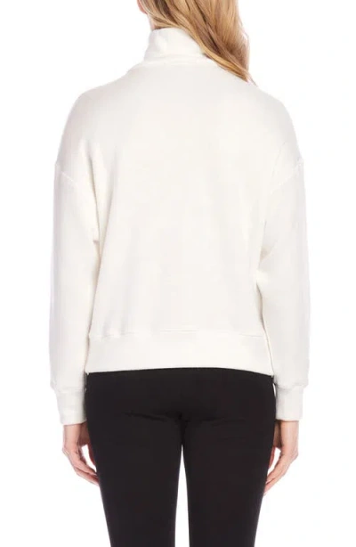 Karen Kane Faux Wrap Turtleneck Top In Ivory In White